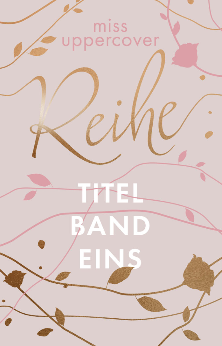 Premade Cover mit Linien in alt rosa